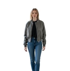Zara Women's Gray Bomber Jacket